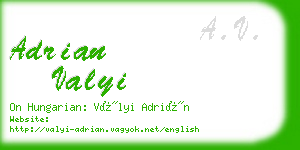 adrian valyi business card